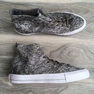 Converse gray hi top sneakers nwt